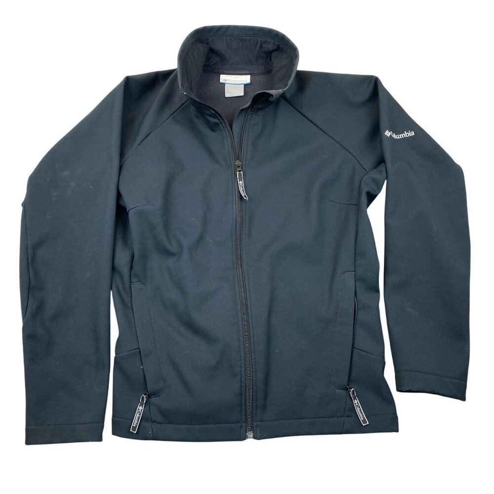 Columbia Mens Full Zip Jacket L Outdoor Wear Black Gorpcore Camping Fishing